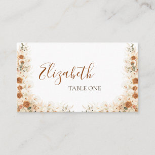 テラコッタカラリリ結婚ス ボホウォーターの色 プレイスカード