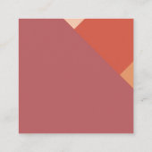 テラコッタカラーブロックQRコード結婚のウェブサイト エンクロージャーカード (裏面)