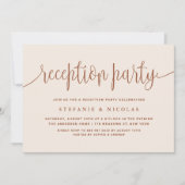 テラコッタカリグラフィー結婚式披露宴パーティー 招待状 (正面)
