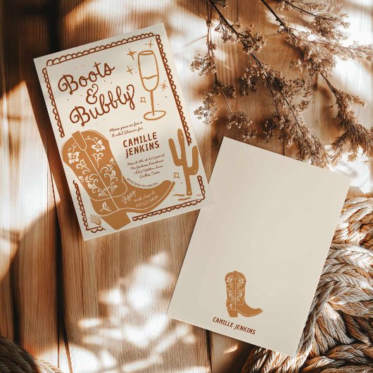 テラコッタカントリーブライダルシャワーブランチ 招待状