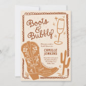 テラコッタカントリーブライダルシャワーブランチ 招待状 (正面)
