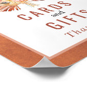 テラコッタカードとギフト秋の結婚式 ポスター (角)