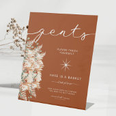 テラコッタガントバスルームバスケットエレガントな結婚式 台座サイン