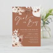 テラコッタガールまたはボーイジェンダーリビール招待状 招待状 (スタンド正面)