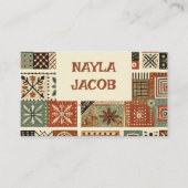 テラコッタキルトパッチワーク手作り服 名刺 (正面)