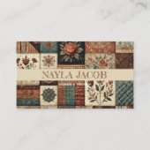 テラコッタキルトパッチワーク手作り服 名刺 (正面)