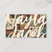 テラコッタキルトパッチワーク手作り服 名刺 (正面)