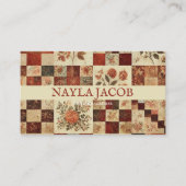 テラコッタキルトパッチワーク手作り服 名刺 (正面)