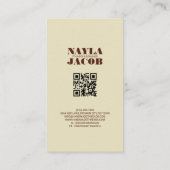 テラコッタキルトパッチワーク手作り服 名刺 (裏面)