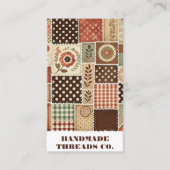 テラコッタキルトパッチワーク手作り服 名刺 (正面)