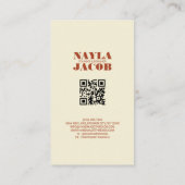 テラコッタキルトパッチワーク手作り服 名刺 (裏面)