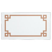 テラコッタギリシャ鍵縁どキングサイズ 枕カバー (正面左)