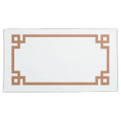 テラコッタギリシャ鍵縁どキングサイズ 枕カバー (正面右)