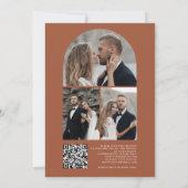 テラコッタクラシックーモダンエレガントウェディング 招待状 (裏面)