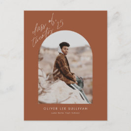 テラコッタクラス2025 Arch写真卒業 インビテーションポストカード