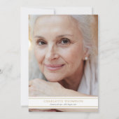 テラコッタクリスチャンお祝い・オブ・ライフ写真 招待状 (裏面)