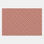 テラコッタクリスマスタイポグラフィモダン休日 ラッピングペーパーシート (正面3)