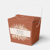 テラコッタクリームベージュデュエット植物感謝 フェイバーボックス (正面サイド)