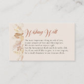 テラコッタクリームボタニカルな葉が良く願う エンクロージャーカード (正面)