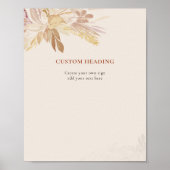 テラコッタクリームボタニカルリーフ独自の作成 ポスター (正面)