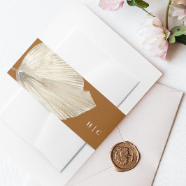 テラコッタグラス熱帯ジャングル結婚フローラ 招待状ベリーバンド