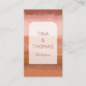 テラコッタグラデーションウォーター・カラー・ソーシャル・メディ自然ア 名刺 (正面)