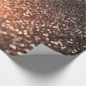 テラコッタグラデーション銅輝く光沢のあるグリッター ラッピングペーパー (角)