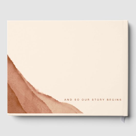 テラコッタグラデーション |の結婚ゲストブック ゲストブック (裏面)