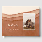 テラコッタグラデーション |の結婚ゲストブック ゲストブック (正面)