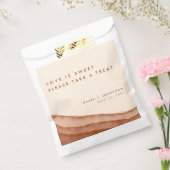 テラコッタグラデーション |ミニマリストBoho結婚式の引き出物B フェイバーバッグ (封をした状態)