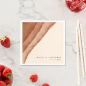 テラコッタグラデーション |ミニマリストBoho スタンダードカクテルナプキン (インサイチュ)