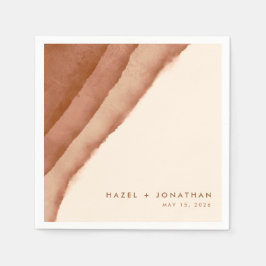 テラコッタグラデーション |ミニマリストBoho スタンダードカクテルナプキン