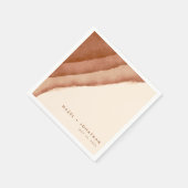 テラコッタグラデーション |ミニマリストBoho スタンダードカクテルナプキン (角)