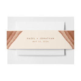 テラコッタグラデーション |ミニマリストBoho 招待状ベリーバンド