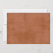 テラコッタグラデーション |ミニマル写真日付の保存 案内状 (裏面)