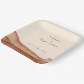 テラコッタグラデーション |ミニマル結婚主義Boho ペーパープレート (傾斜あり)