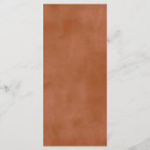 テラコッタグラデーション |ミニマル結婚主義Boho メニュー (裏面)