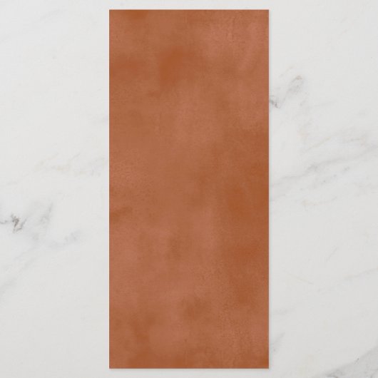 テラコッタグラデーション |ミニマル結婚主義Boho メニュー (裏面)