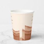 テラコッタグラデーション |ミニマル結婚主義Boho 紙コップ (右)