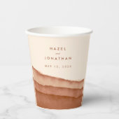 テラコッタグラデーション |ミニマル結婚主義Boho 紙コップ (正面)