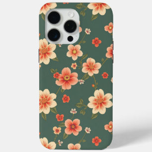 テラコッタグリーンパターン2025 iPhone 15 PRO MAXケース