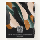 テラコッタグリーンモダン写ミニマル真抽象芸術 ノートブック (裏面)