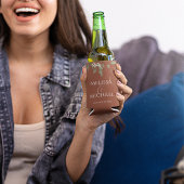 テラコッタグリーンリー結婚スクリプトのカスタム 缶クーラー