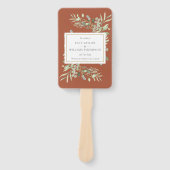 テラコッタグリーンリー結婚式 プログラムハンドファン ハンドファン (正面)