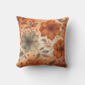 テラコッタグレーフローラウォームアーストーン クッション (正面)