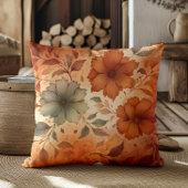 テラコッタグレーフローラウォームアーストーン クッション