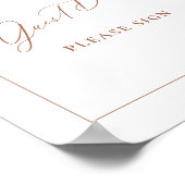 テラコッタゲストブック結婚ズテーブルサインデコール ポスター (角)