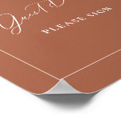 テラコッタゲストブック結婚ズテーブルサインデコール ポスター (角)