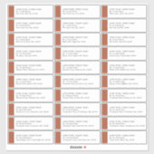 テラコッタゲスト住所 シールズ30招待状 シール (シート)