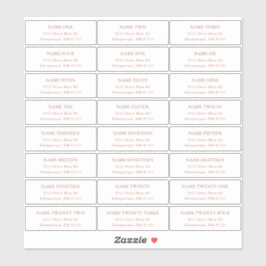 テラコッタゲスト住所 シール